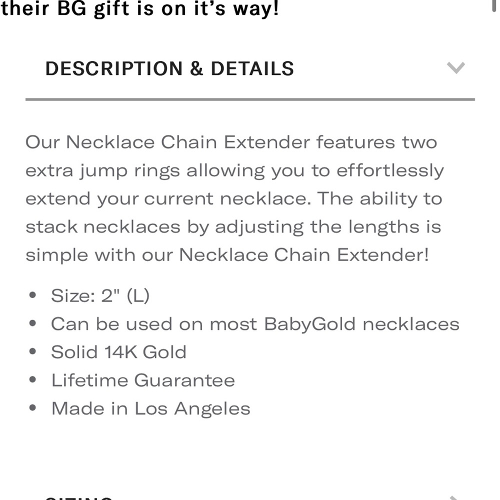 Gold chain extender - Picture 2 of 2